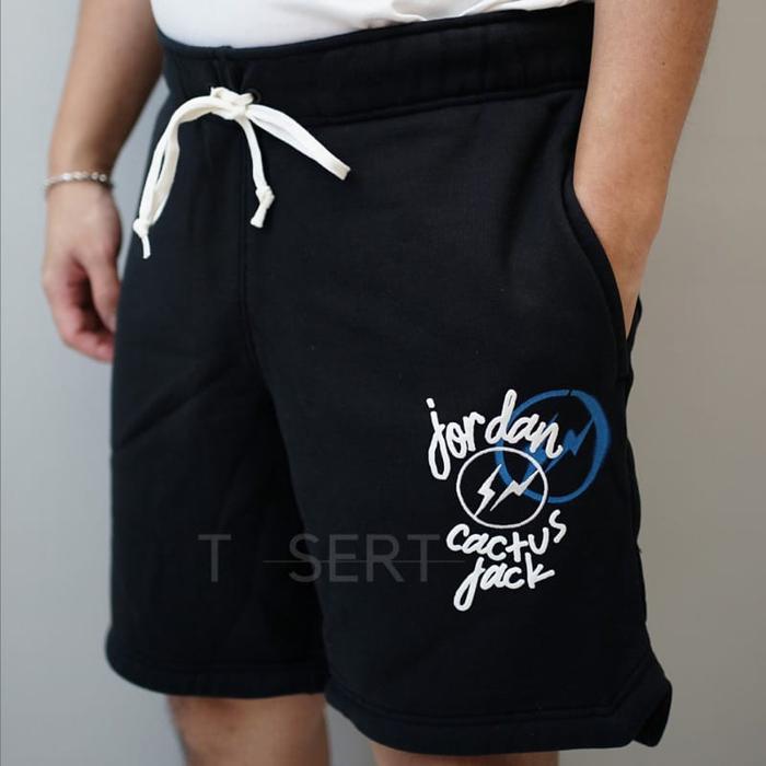 Travis X Jordan X Fragment Short Black / Celana Travis Fragment Authentic