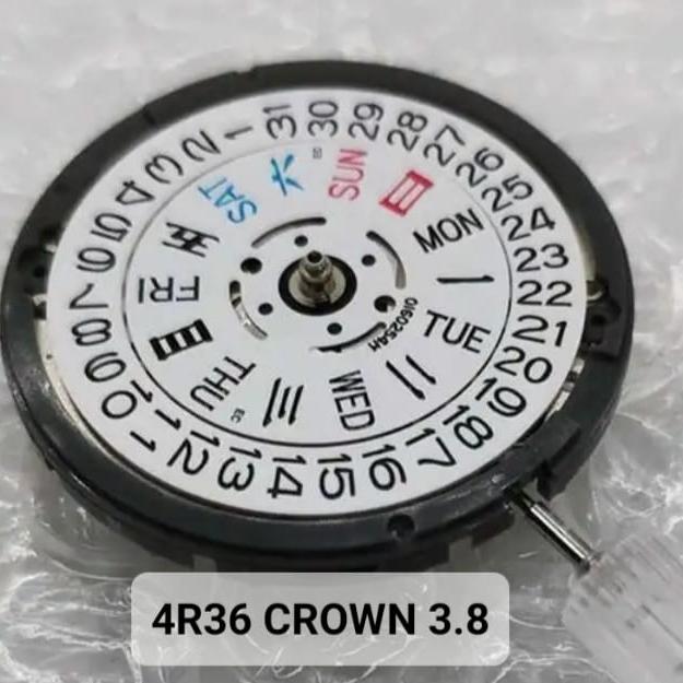 mesin seiko 4r36 movement crown 3.8 automatic