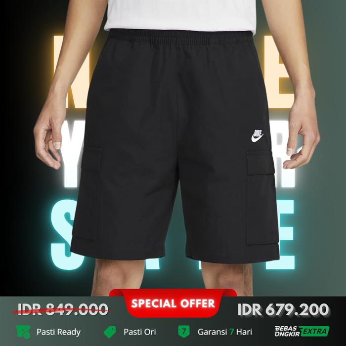 Nike Celana Sportswear Men's Club Woven Cargo Shorts - Black