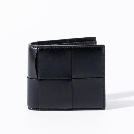 BOTTEGA VENETA Cassette coin bifold men wallet Black