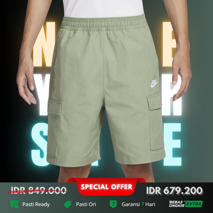 Nike Celana Sportswear Men's Club Woven Cargo Shorts - Oil Green
