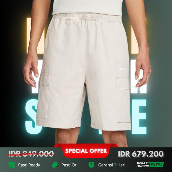 Nike Celana Sportswear Men's Club Woven Cargo Shorts - Light Orewood Brown