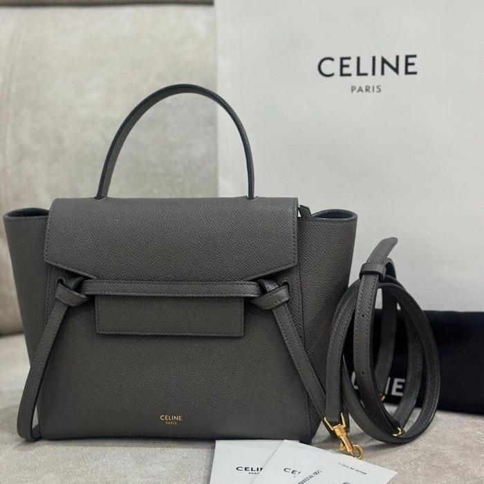 AUTHENTIC CELINE BELT BAG NANO GRAY PRELOVED