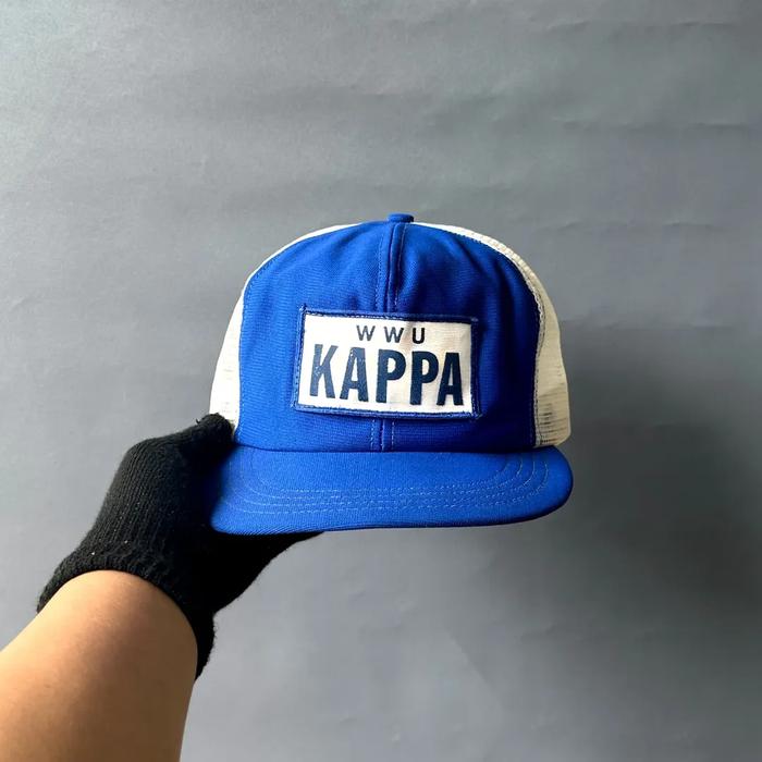 Topi Vintage Trucker Cap Unisex Pria Wanita KAPPA Biru
