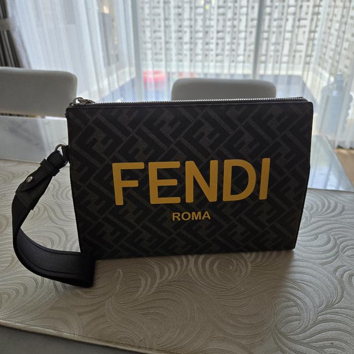 Fendi clutch bag Fendi logo