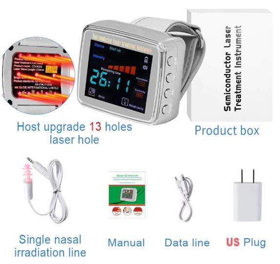 Jam Tangan Perawatan Laser Jam Tangan Perawatan Laser 15 Titik Jam Tangan Perawatan Laser Darah Teba
