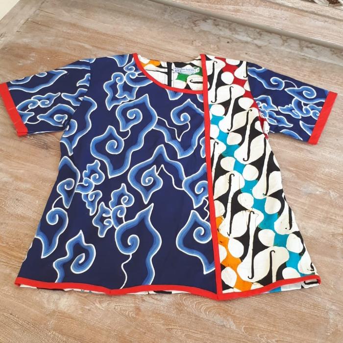 Atasan blouse batik tulis mega mendung cirebon nabung emas antam