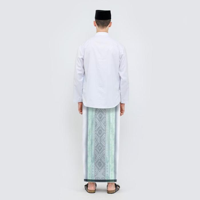 top Sarung ATLAS Idaman 590 Jacquard Classic Motif A5-JPA Putih Hijau