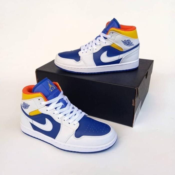 Aj 1 Mid Deep Royal Blue Laser Orange