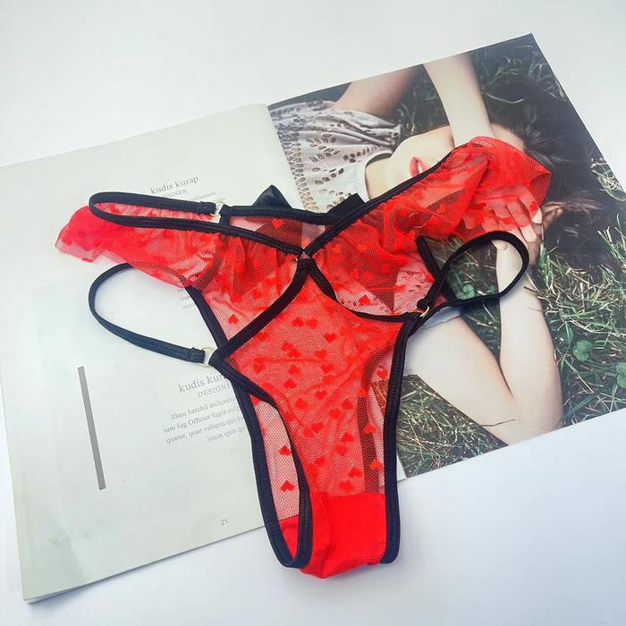 Celana dalam Wanita Japanese Sexy Renda transparent hollow C2630 Transparan