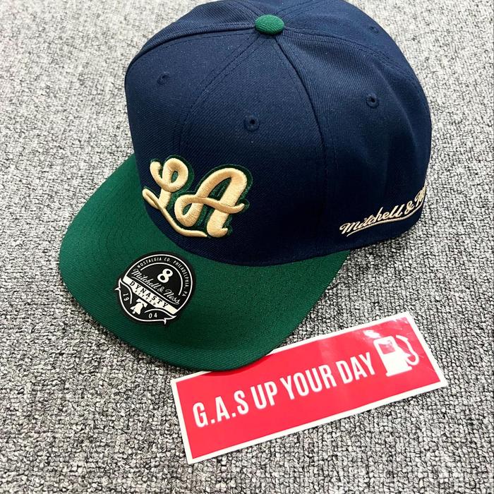 Mitchell And Ness NBA Los Angeles LA Lakers 25th Anniversary Patch Basketball Snapback Hat