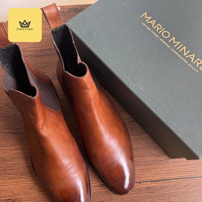 Mario Minardi Boots Dress Shoes Sepatu Formal Size 44 Warna Tan Not Sagara Jalan Sriwijaya Fortuna C