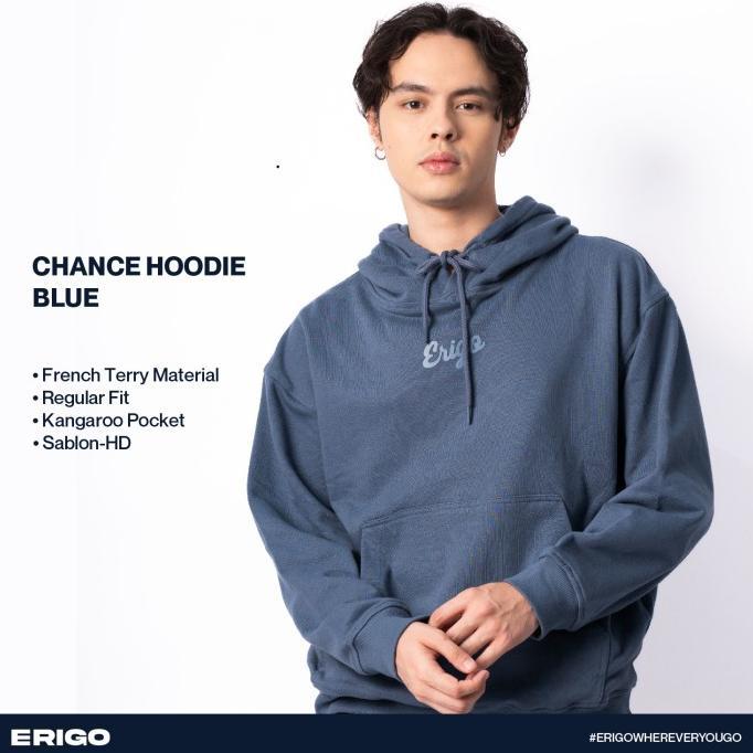 ZYDAN STORE. Outerwear Unisex Erigo Hoodie Chance Blue