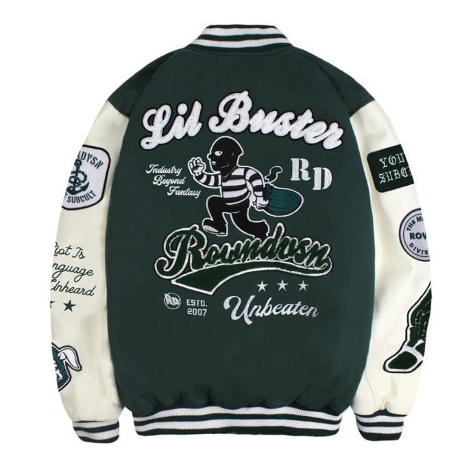 ZYDAN STORE. Rown Division Official Jaket Varsity Lil Buster Green