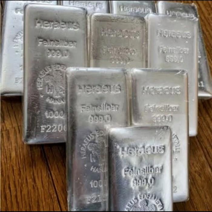 Limited Stock : Heraeus Silver Perak 1kg 1000gr bersertifikat