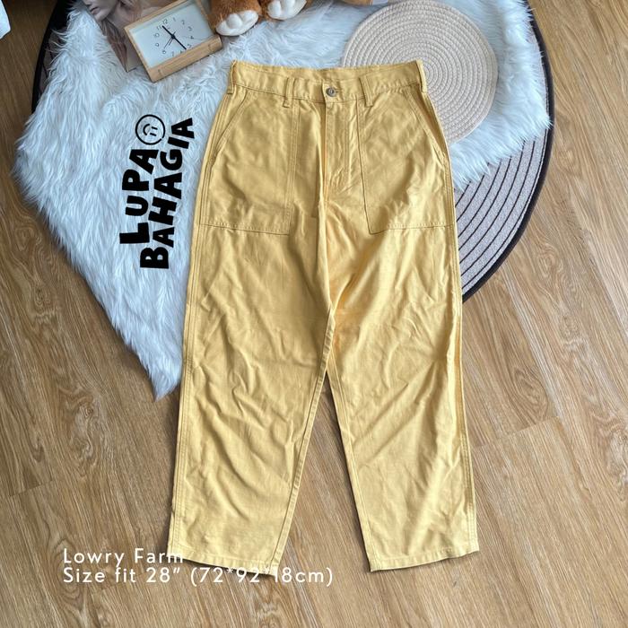 LOWRY FARM x STAN RAY Yellow Celana Panjang Fatigue size fot 28" • 100% Original