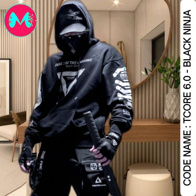 ZYDAN STORE. BLACK NINJA HOODIE | TCORE 6.0 - TECHWEAR CYBERPUNK