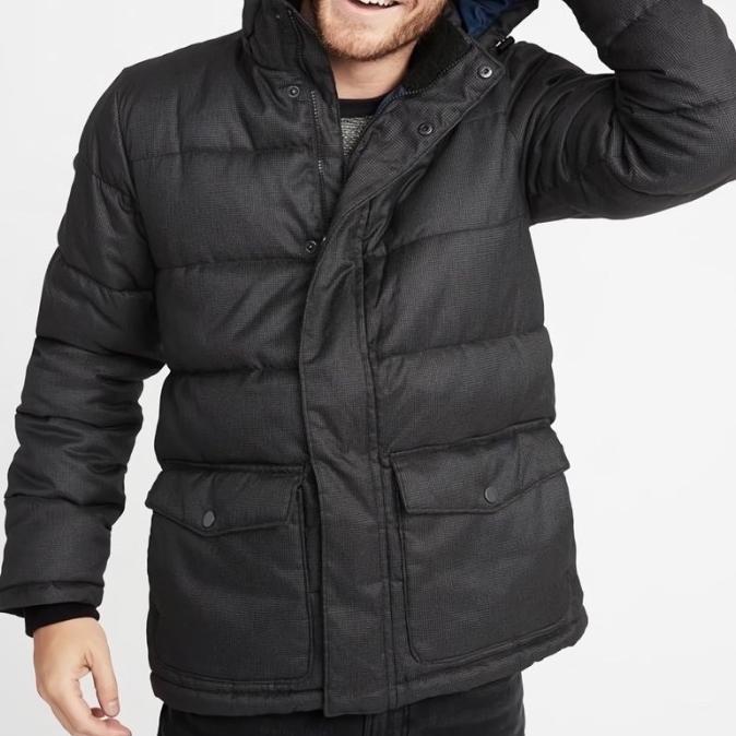 ZYDAN STORE. Jaket Pria Old Navy Mens Detachable Hood Puffer Jacket