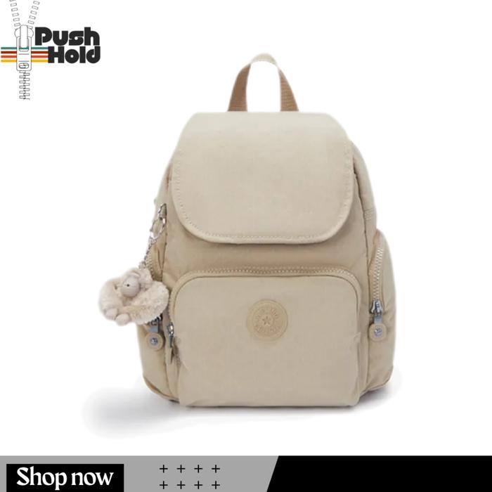 Kipling CITY ZIP Mini Backpack KIPKPKI469796A1 Tas Ransel Wanita Original - Sign Beige Emb