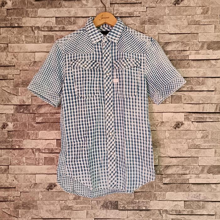 ( size S ) kemeja gstar raw linen work shirt