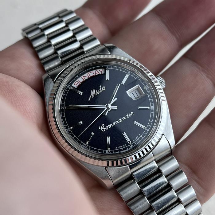 Mido Commander President Dark Blue no seiko orient tissot hamilton longines omega
