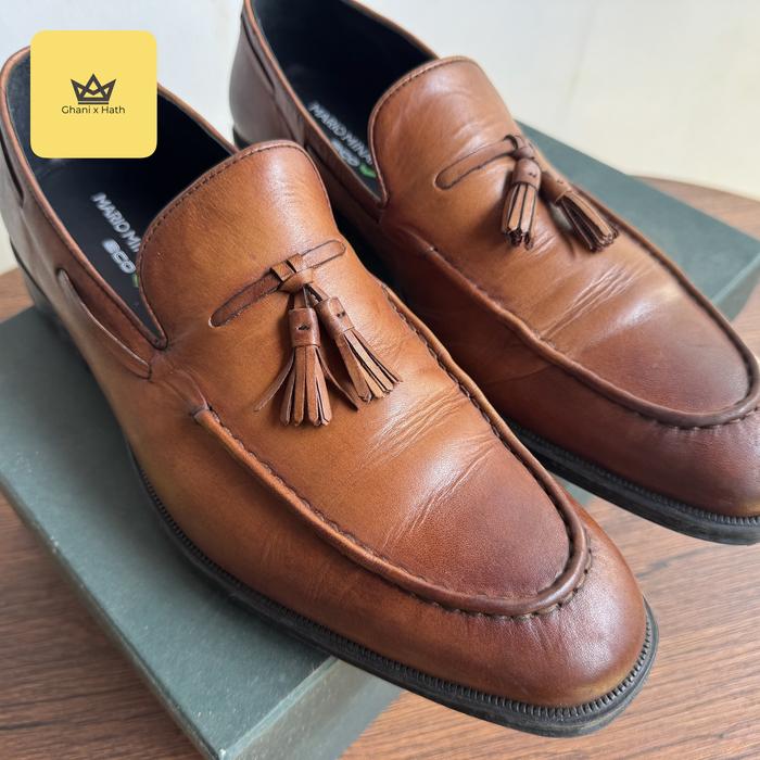 Mario Minardi Loafers Size 44 Formal Dress Shoes Sepatu Pantofel Warna Tan Not Sagara Jalan Sriwijay