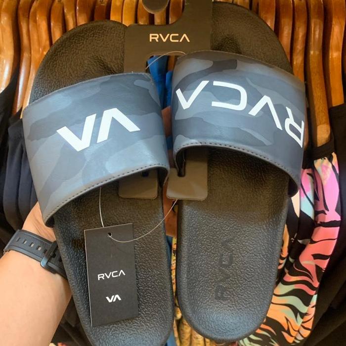 Sandal Slide Pria Rvca Original Rvca Sport Slide Camel New