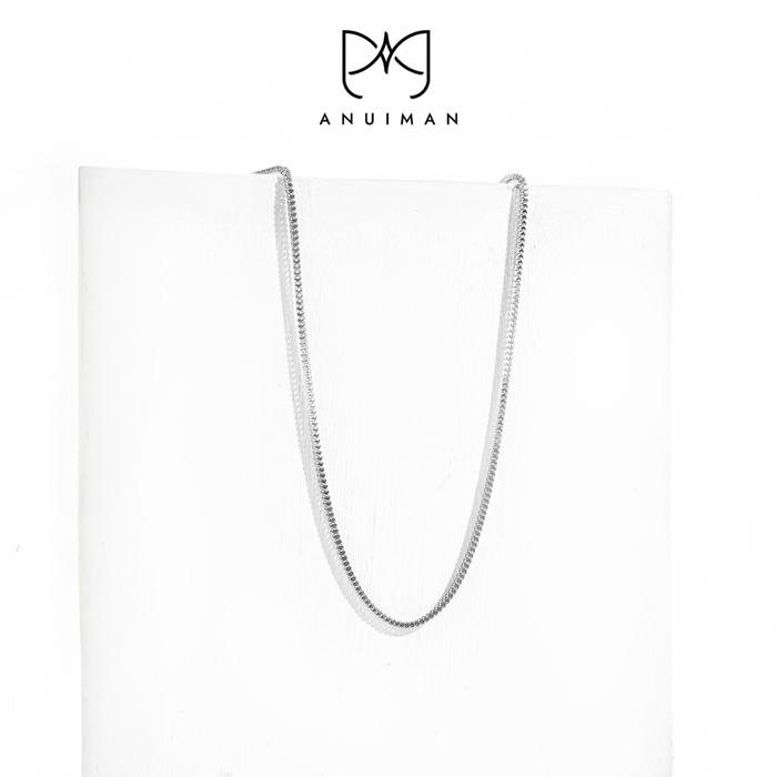 Kalung Pria Wanita Silver-Anuiman-Kalung Titanium Milano Silver
