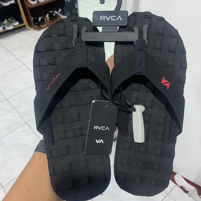 Sandal Pria Rvca Original Astrodeck Sandal Black New