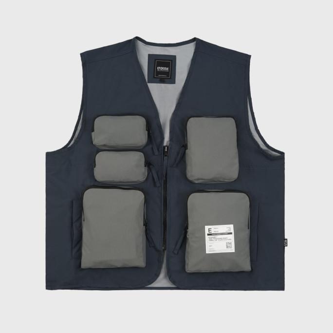 ZYDAN STORE. Epidemic Tactical Vest | Navy Gray Mokujin