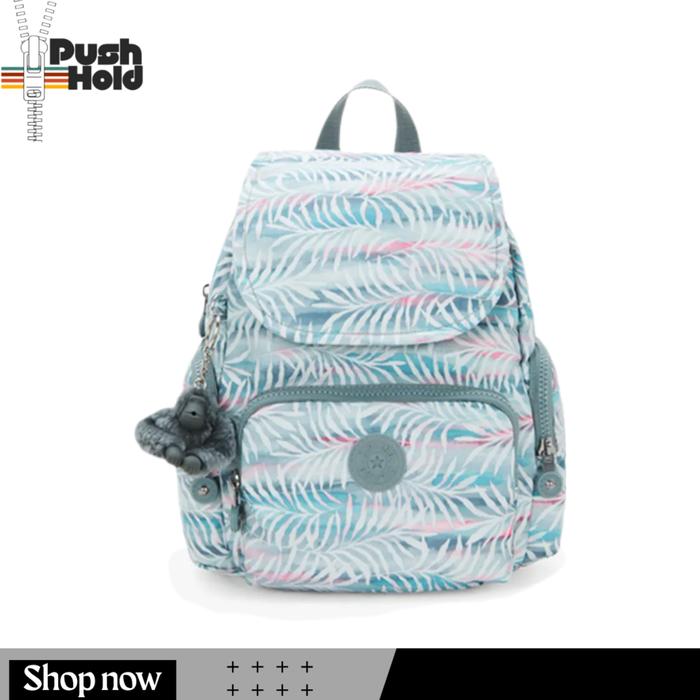 Kipling CITY ZIP Mini Backpack KIPKPKI37353QN1 Tas Ransel Wanita Original - Palmtree Leaves