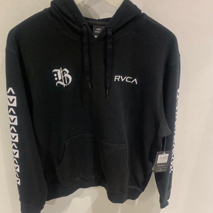 Hoodie Pria Rvca Original Barron Black New