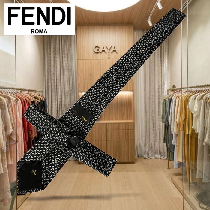 Fndi Printed Silk Tie (Fendi Second Original/Dasi Second Original)