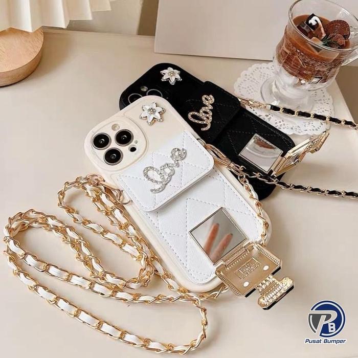 Fth-56 Gc06 Softcase Tas Tali Rantai For Vivo Y36 5G Y51 2021 V5 V11 V15 V17 Pro V17 V19 V21 V21E V2