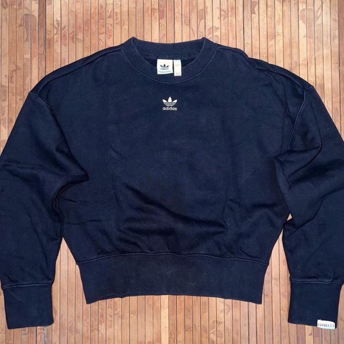 ADIDAS x FIORUCCI WOMENS BLACK CROP TOP SWEATSHIRT SWEATER JACKET play cdg alexander wang