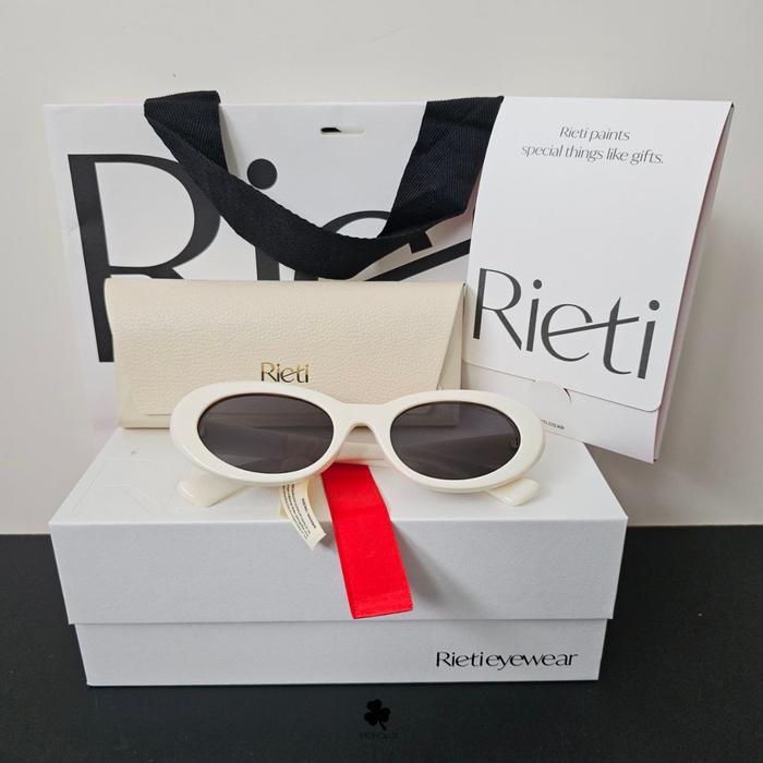 Nwt kacamata Rieti Carina C2 Ivory White Sunglasses Special Package Edition Full Set Gift Box Paperb