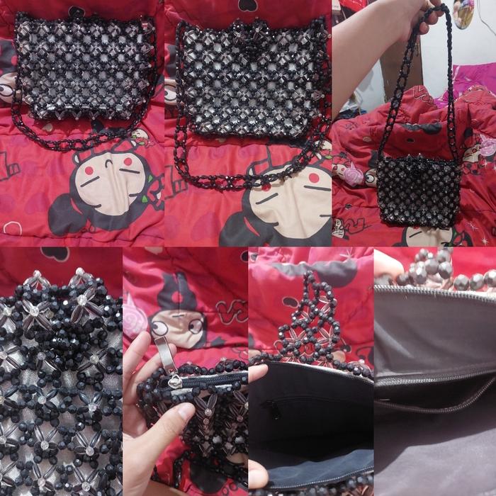 TAS MOTE AKRILIK HITAM SILVER