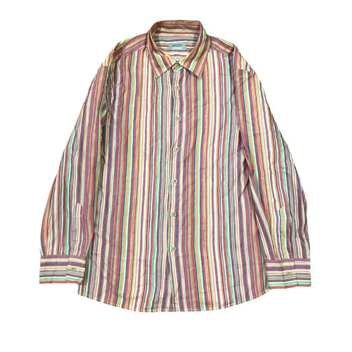 Kemeja missoni sport 3d rainbow knitwear vintage