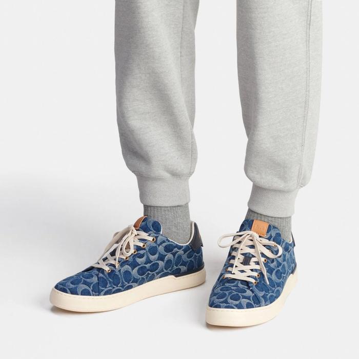 Sepatu Kets Low Top Lowline COACH LOWLINE SIGNATURE C - Sepatu kets - biru muda Lowline Low Top Snea