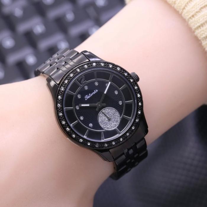 Tetonis 975 black jam tangan cewek original