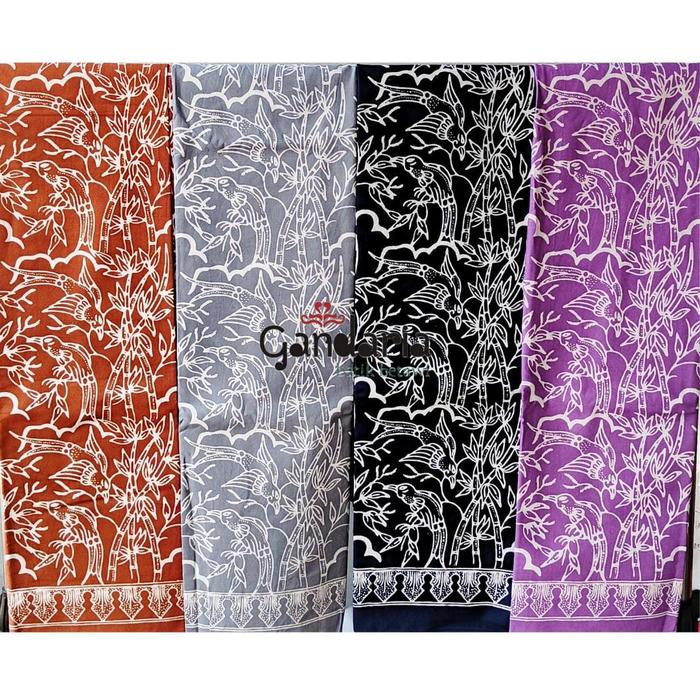 Gandaria Batik Betawi Kain Batik Cap Asli - Motif Burung Sri Gunting Pohon Bambu