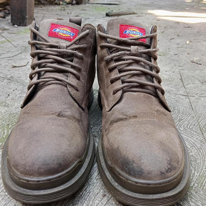 sepatu Dickies boots brown sz 41 42 kulit