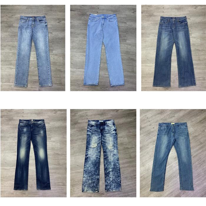 Celana Panjang Jeans Denim Thrift Pria Second