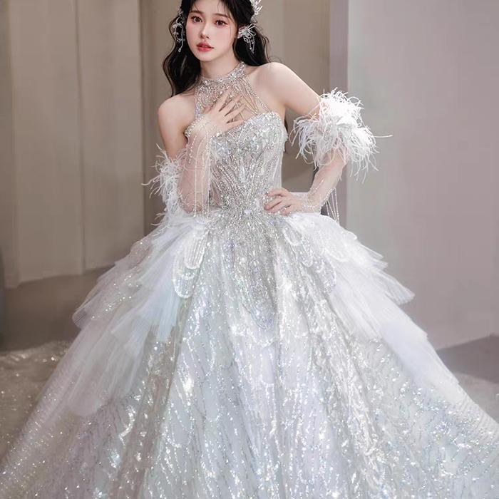 Wedding dress import / Crystal wedding gown / Wedding gown / Gaun pernikahan / Gaun wedding mewah /