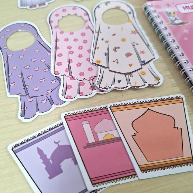 mukena paperdoll mainan edukasi anak boneka kertas bongkar pasang bp paperbook buku anak muslim berm