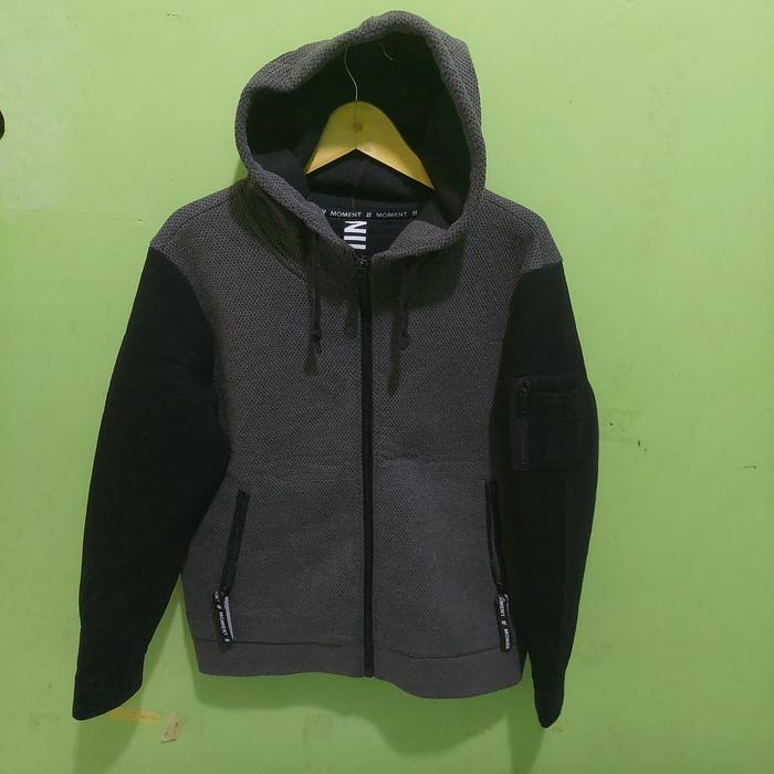 Jaket sweater hoodie NII man Preloved waffle tweed