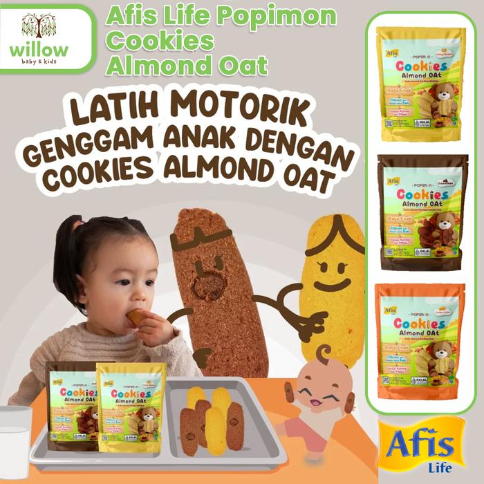 Camilan Bayi - Afis Life Popimon Cookies Almond Oat