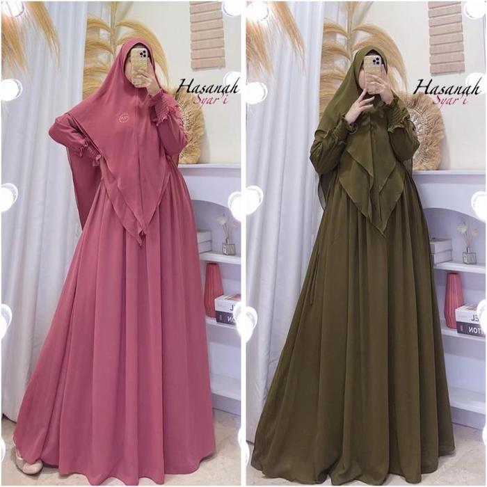 Gamis Syari Hasanah Gamis Jumbo & Standar Bahan Premium Gamis Umroh
