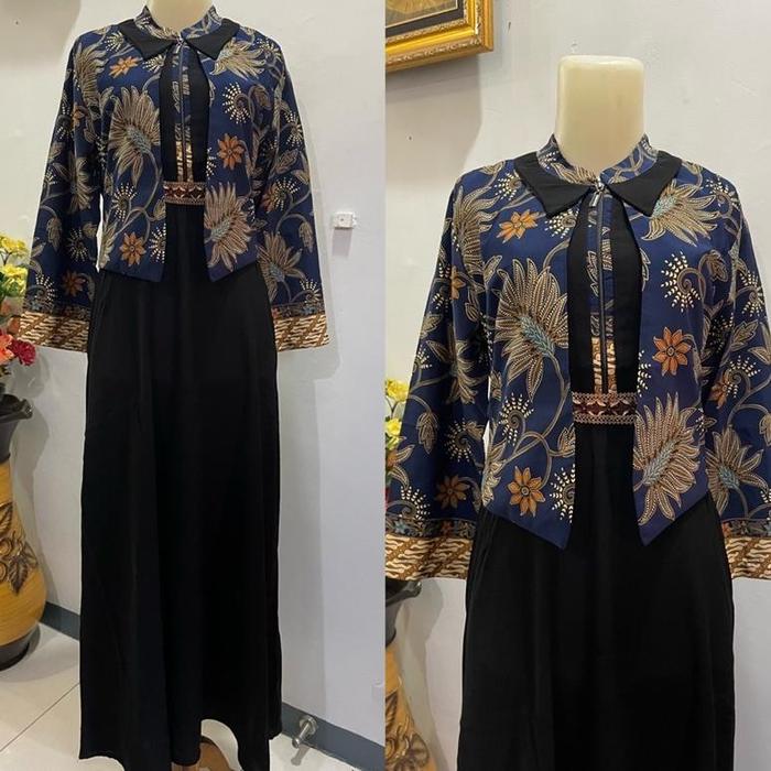 Gamis Batik Rompi / Gamis Bolero Batik / Blezer Batik