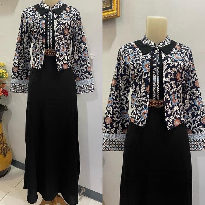 Gamis Batik Rompi / Gamis Blezer Batik / Bolero Batik
